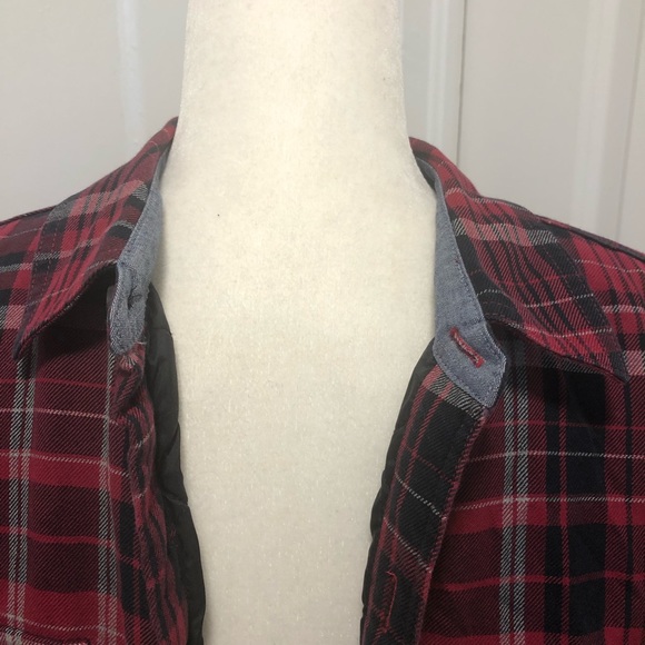 Ll bean ladies quilt lined padded shirt size medium - Picture 2 of 6